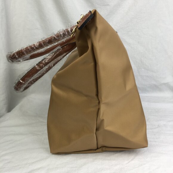 NWT Longchamp Le Pliage Original Large Shoulder Nylon Bag Tote IN Camel - Picture 3 of 10